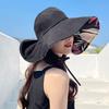 Summer Fashion Versatile Trendy Seaside Wide-brimmed Sunshade Empty Top Hat Double-sided Printing UV-proof Face Bucket Hat
