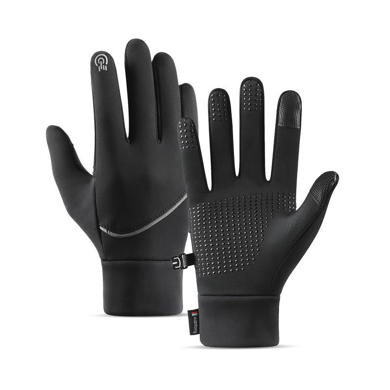 Unisex Waterproof Winter Cycling Gloves - Windproof, Velvet-Lined, Non-Slip, Touchscreen Compatible for Riding, Driving, and Sports.