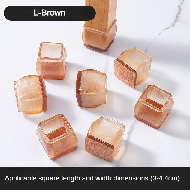 16/8/4Pcs Silicone Non-Slip Legs Pads Thick-soled Furniture Sofa Anti-noise Feet Cover Wood Floor From Scratches Protectors Mat