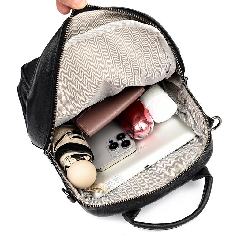 100% Echter Lederrucksack für Damen Große Kapazität Reise Rucksack Back Pack für Damen Umhängetaschen Geldbörse Rindsleder 2026