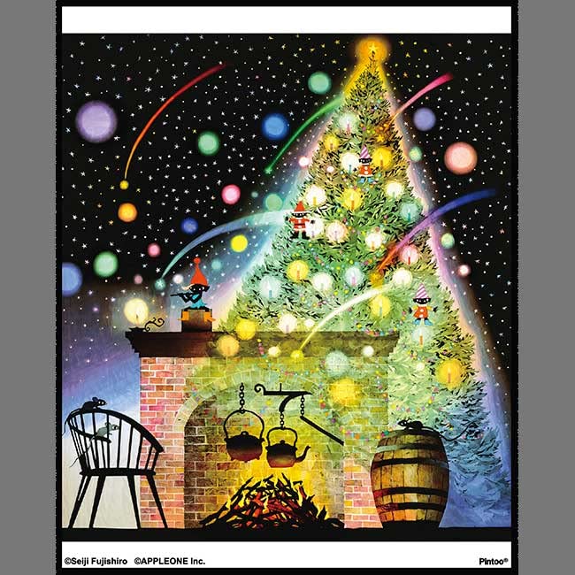 

APPLEONE 80-Piece Jigsaw Puzzle: Seiji Fujishiro s Christmas Tree Dream [Glowing Puzzle]