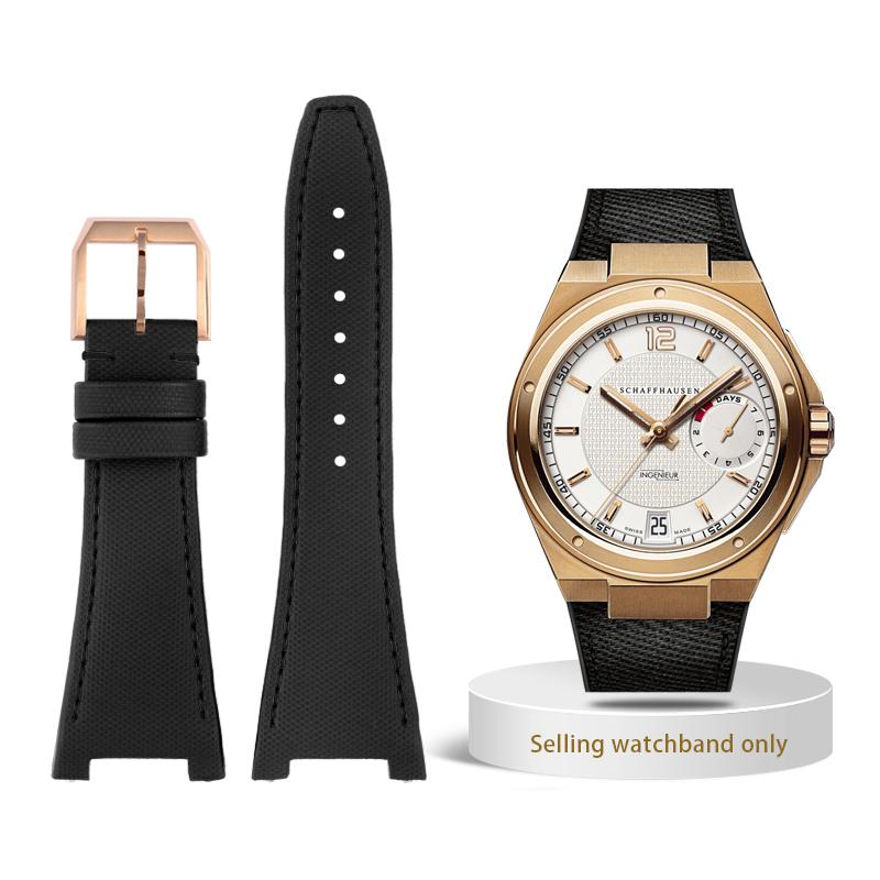 Curea de ceas de 28 mm pentru ceas IWC Engineer Curea cu crestătură Seria IW500501 IW378507 IW322703 Curea de ceas din piele naturală Nylon Brățară