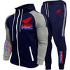 Honda Nueva ropa deportiva ajustada para hombre de 's - traje de carreras para ciclismo y fitness, ropa deportiva de secado rápido para uso en exteriores e interiores