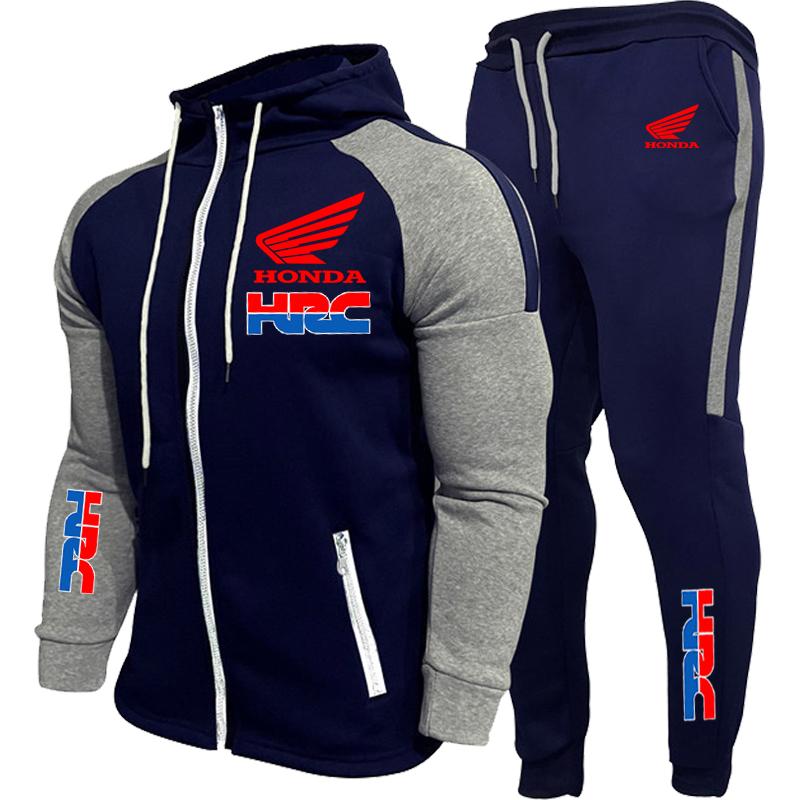 Honda Nueva ropa deportiva ajustada para hombre de 's - traje de carreras para ciclismo y fitness, ropa deportiva de secado rápido para uso en exteriores e interiores