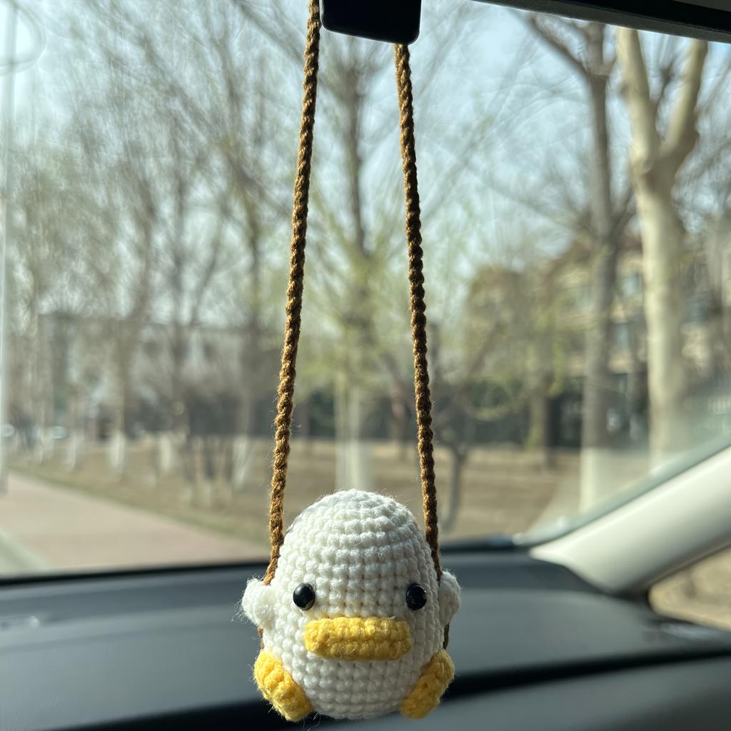 Handmade Crochet Frog Car Air Freshener with Cedar ScentGreen Fabric Frog Hanging Ornament for Rearview Mirror or Closet,Perfect for Easter