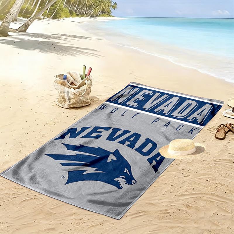 Nevada Wolf Pack Print Beach Towel, Large Soft Quick Dry Towel for Beach Camping Swimming