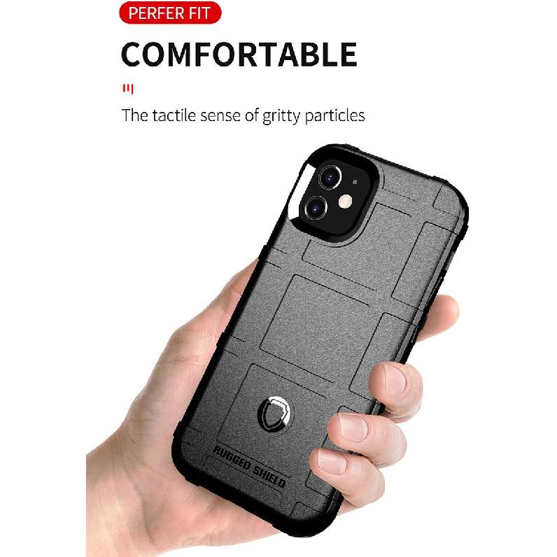 Case for iPhone 12, Case for iPhone 12 Pro, Rugged Shield Slim Phone Case with Heavy Duty Shockproof Military Grade Anti-Fall and Camera Protection