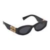 MIU MIU Logo-Embellished Oval Sunglasses for Women In Black (Prescription Available)