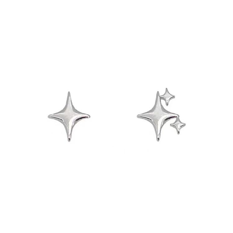 

Stylish Star Earrings Unisex Punk Earrings Fashionable Ear Jewelry Copper Texture Suitable for Multifuntional Styling