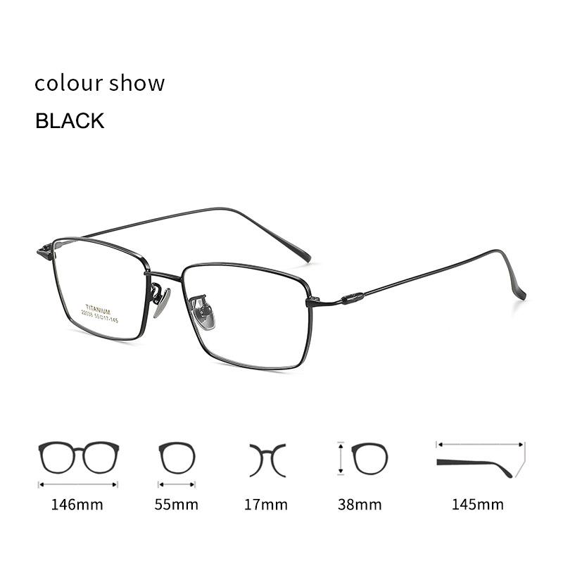 Luxury Business Casual Mens Glasses Frame Screwless Design UltraLight Semi-Titanium Fashion Trend Retro Square Eyewear New Style