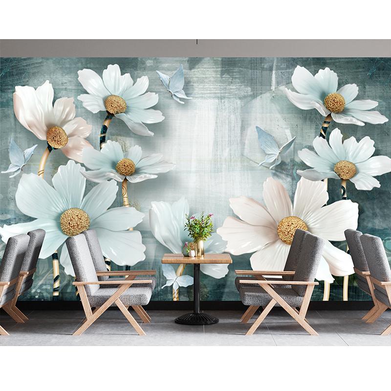 

3d Обои Ретро Цветы Настенные Росписи Гостиная ТВ Диван Спальня Домашний Декор Настенная Бумага Для Стен 3d 200 cm(W) x 140 cm(H)