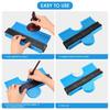 Contour Gauge 10 Inch Widen Profile Gauge Measure Ruler Contour Duplicator For Measurement Tiling Laminate Wood Marking Tool
