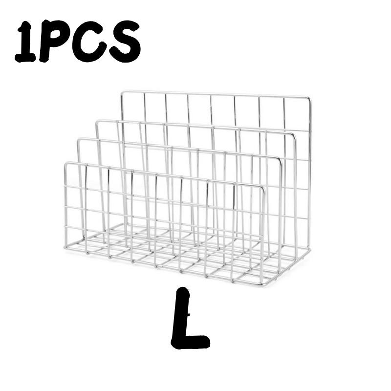 Ins Minimalist Iron Desktop Storage Rack Metal Multi-functional Desktop Organizer Document Book CD Display Racks Bookshelf