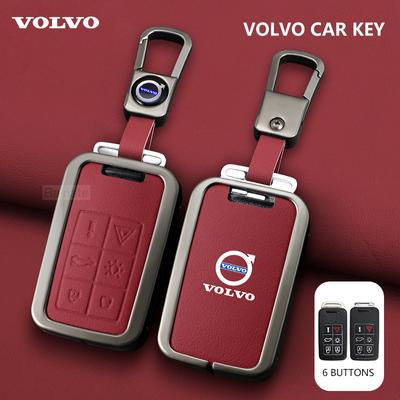 Leather Car Key Shell Smart Remote Key Fall Full Cover Protection Shell For XC40 XC70 XC90 C30 C40 S60 S80 S90 V40 V60 V90