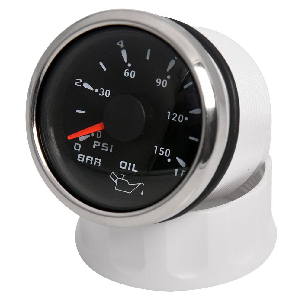 מד לחץ שמן HD 2 אינץ' 52 מ"מ 0-10 בר 0~150 PSI עם תאורת LED 7 צבעים חיישן לחץ שמן 1/8NPT לסירה, רכב, משאית 9-32V