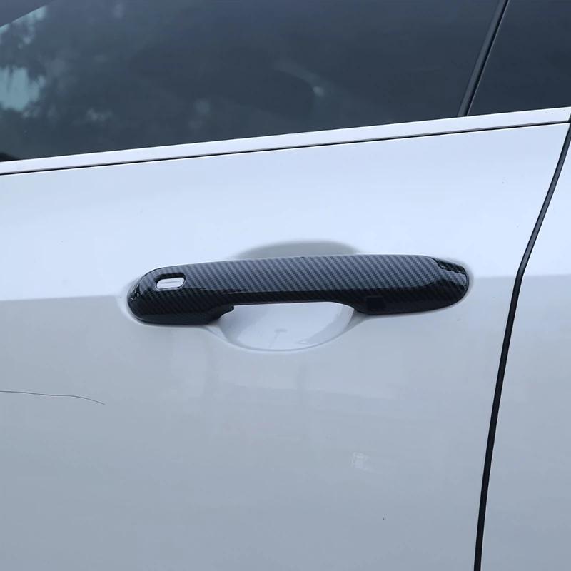 Car Door Handle Cover ABS Carbon Fiber Anti-Scratch Decoration Sticker For Lexus NX 2022 NX260 NX350h Auto Exterior