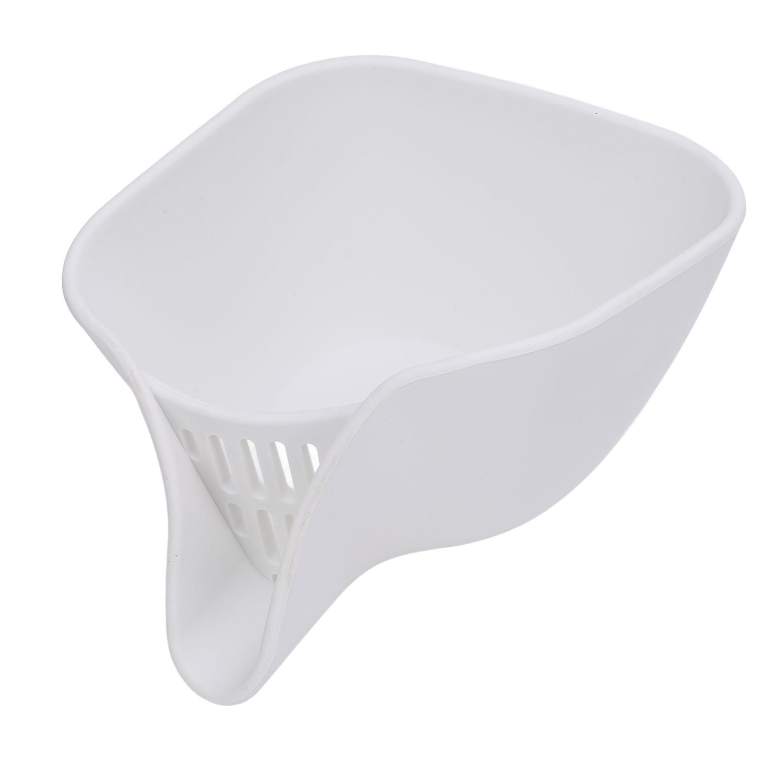 

Drain Basket Silicone Food Pasta Drainer Dishwasher Safe Kitchen Drain Bowl with Spout for Washing белый