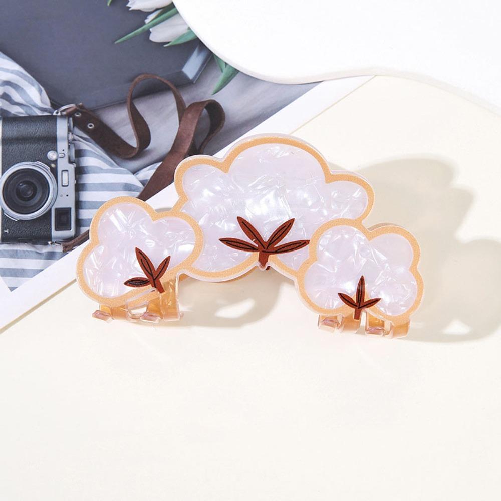 Acrylic Shark Hair Clip Maple Leaf Shape Grab Hair Clip Large Hair Claw Hair Styling Tool