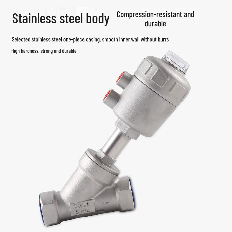 Stainless Steel Pneumatic Angle Seat Valve