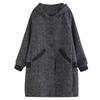 Large Size Women's Clothing Fat Sister Winter Loose Cocoon Hooded Coat Women's Long Velvet Thickened Coat