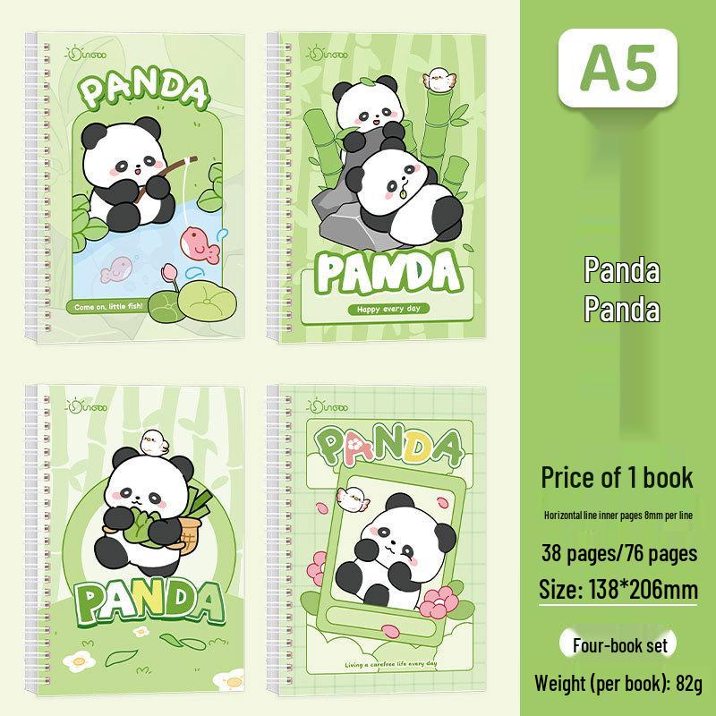 Charming A5 Side-Flip Spiral Notebook – Thick, Portable, and Fun for Students