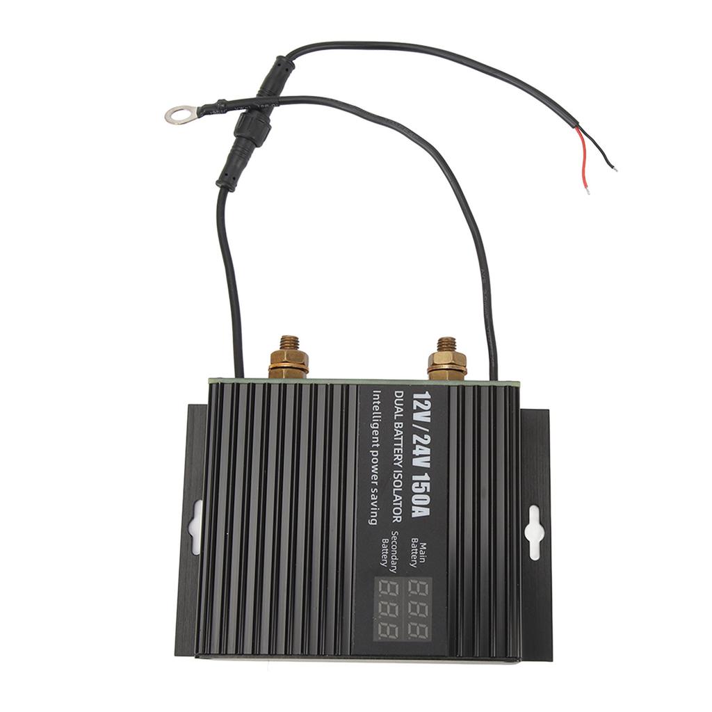 Dual Battery Smart Isolator 150A Safe Protection Multipurpose Battery Isolator for Marine Car Truck RV ATV DC12V 24V