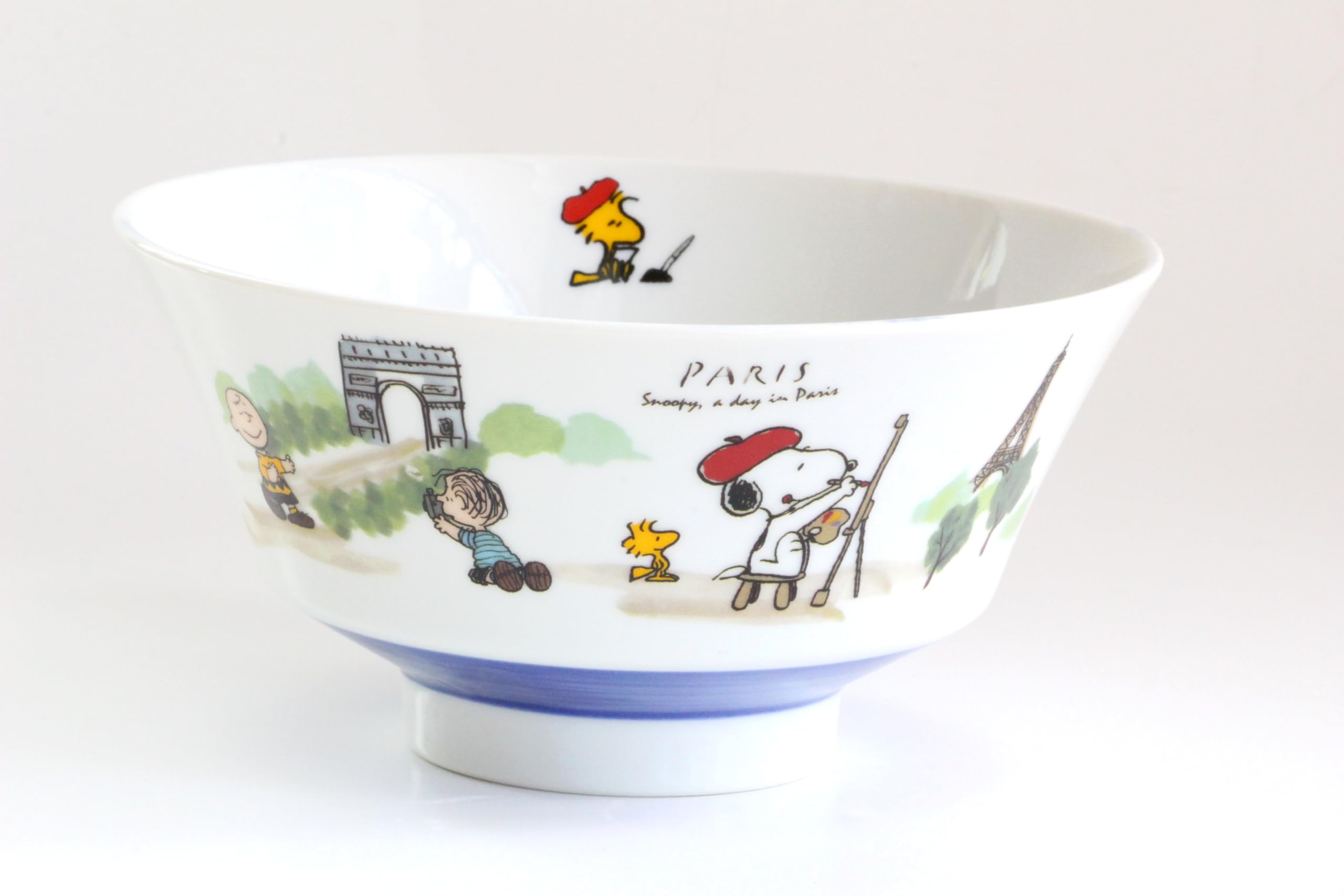 

World Travel Paris Ramen Noodle 18cm Diameter x 9cm Microwave and Dishwasher Made in Product 889707 PEANUTS Snoopy Bowl, Bowl, Approx. Height, Safe, белый