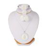 Set di gioielli etiopi color argento con fiori Dubai, ciondolo, orecchino, anello, forcina, braccialetto, eritreo, regalo di nozze da sposa in Africa