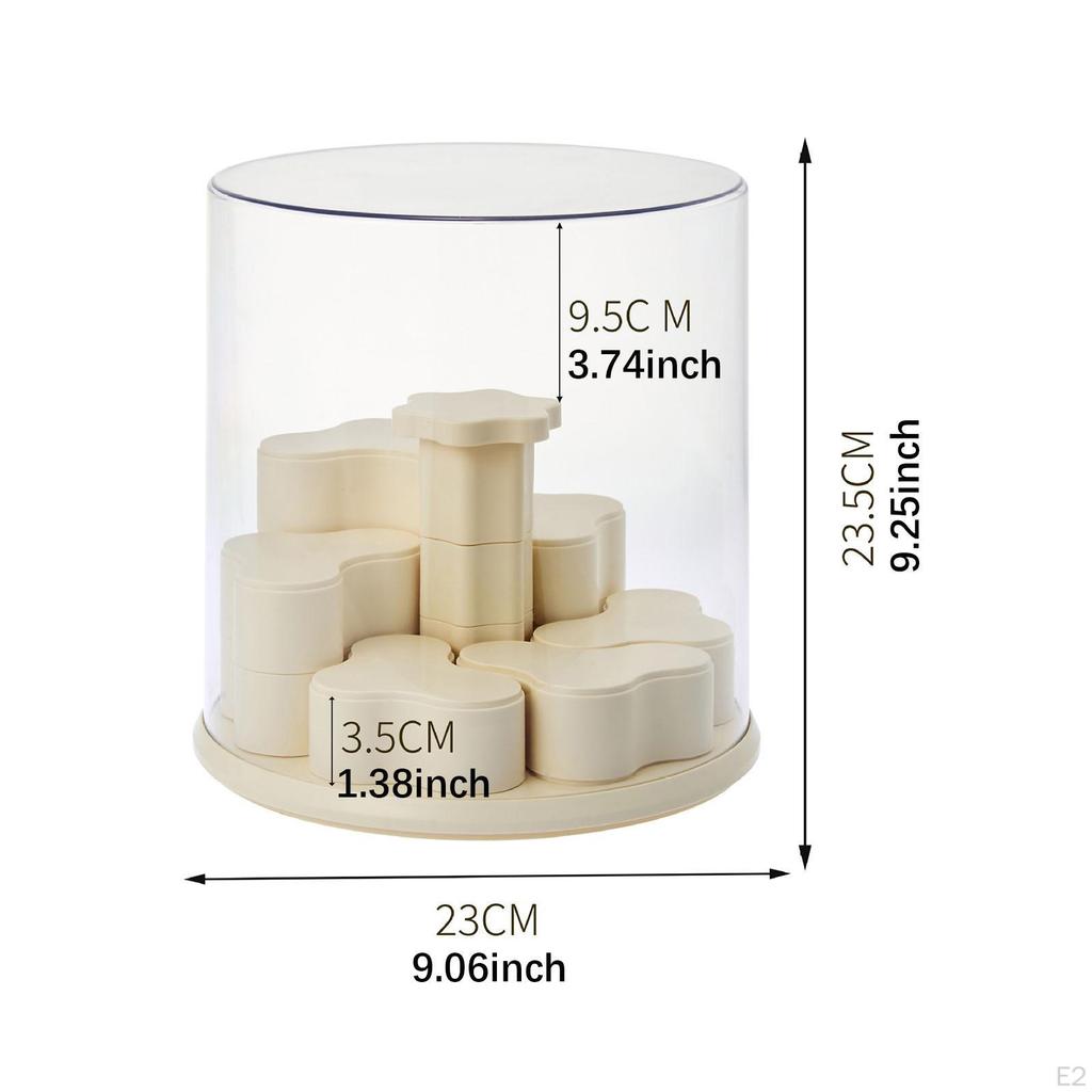 Transparente Vitrine Regal Grad Drehung Tragbar Mehrzweck Sammlung Puppen Aufbewahrungsbox
