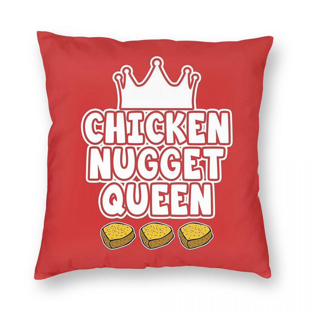 

Chicken Nugget Queen Square Pillowcase Polyester Linen Velvet Printed Zip Decorative Sofa Cushion Cover 18 30x30cm