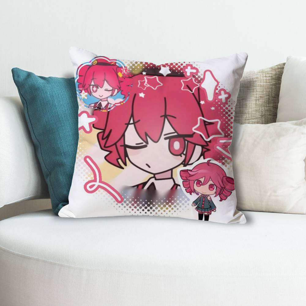 KKasane Cute TTeto Anime Celebrity Merchandise AllMatch Printed Pillow Case Sofa Car Office Room Decoration Protector