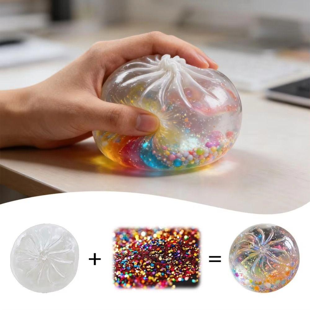 Blank Craft DIY Steamed Bun With Plug DIY Empty Ball Skin Creative Dumpling Squishy Handmade