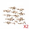 Military Building Blocks Solider Figures Weapons Camouflage Guns RPG Equipment Package Shields EOD M1919A4 Roadblock Mini Bricks