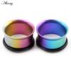 Alisouy 1PC 6-25mm G23 Titanium Kleurverloop Uitlopende Oor Gauges Tunnels Plugs Stretchers Expander Flesh Piercing Lichaams Sieraden