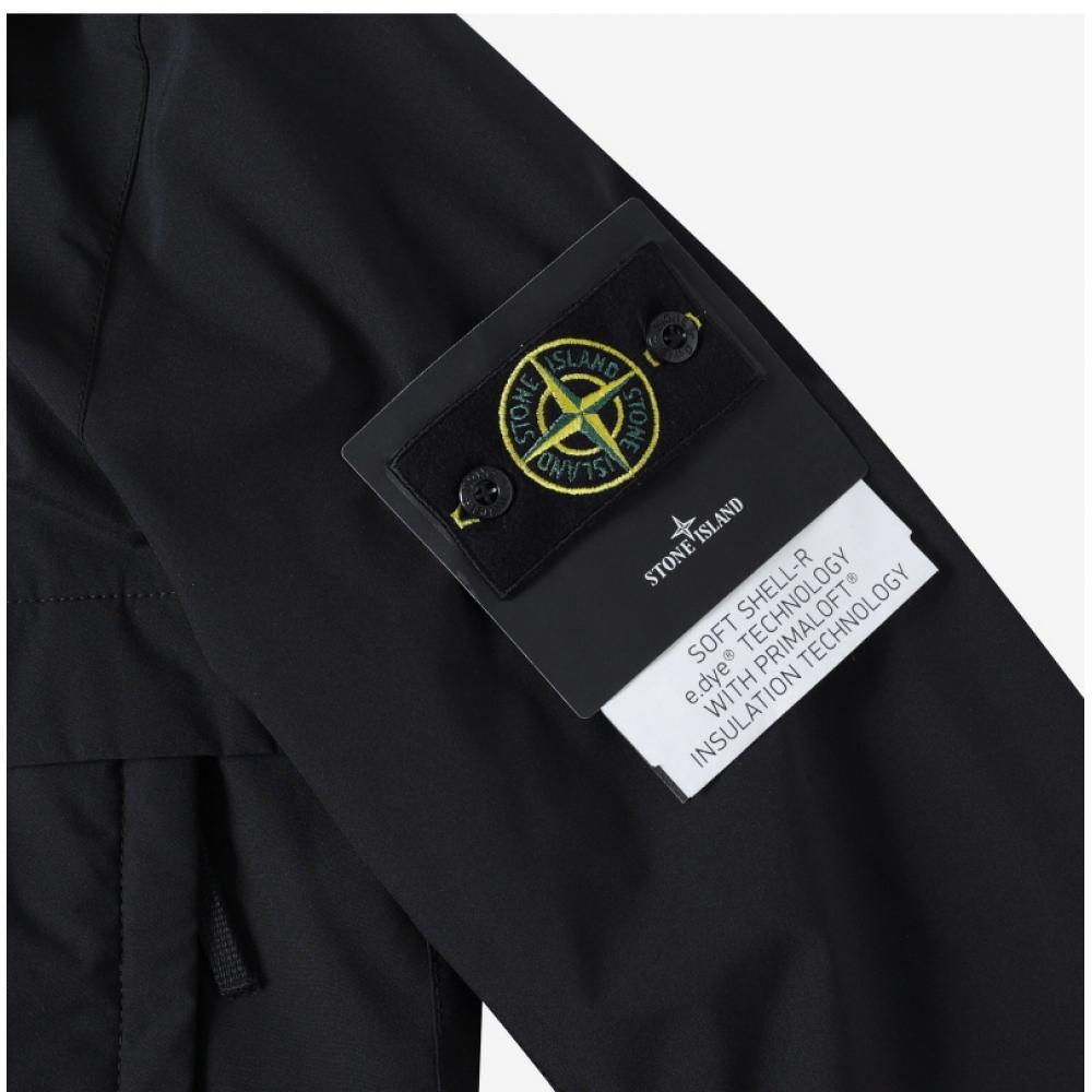 Stone Island 40527 V0029 771540527 Softshell Primaloft Waffen Logo Aufnäher Herren Jacke
