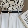 Womens Stylish Black Belt With Minimalist Design And Smooth Buckle For Effortless Fashion Statements