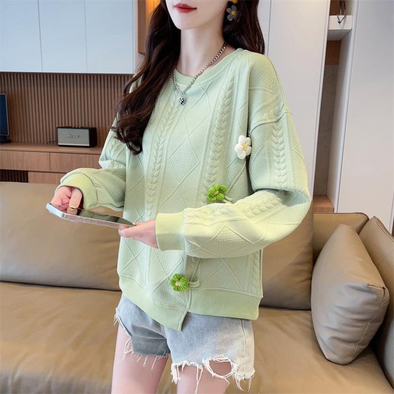 Women's New Spring and Autumn Korean Style Loose Niche Three-dimensional Slim and Irregular Small Short Top