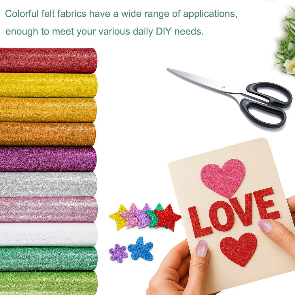 Sparkly foam sheets 40cm x 60cm, perfect for Christmas crafts, classroom bulletin board cutouts, hanging decorations, and DIY wedding favors