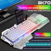 Gaming Keyboard and Mouse Set: Luminous Mechanical Feel, Floating Keycaps, Wired USB Connection