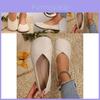 Comfortable Stylish Mom Shoes Soft Sole Flat Shoes For Older Women In Beige Color