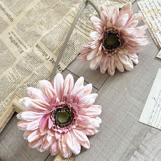 Artificial Gerbera Flower Real Touch Fake Silk Flower with Long Stem for Holiday Floral Arrangements Bridal Bouquet Home Wedding Party Decor