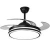 Nordic Ceiling Fan Light with Invisible Blades - Large Airflow for Living, Dining, and Bedroom - Integrated Inverter Electric Fan Chandelier.