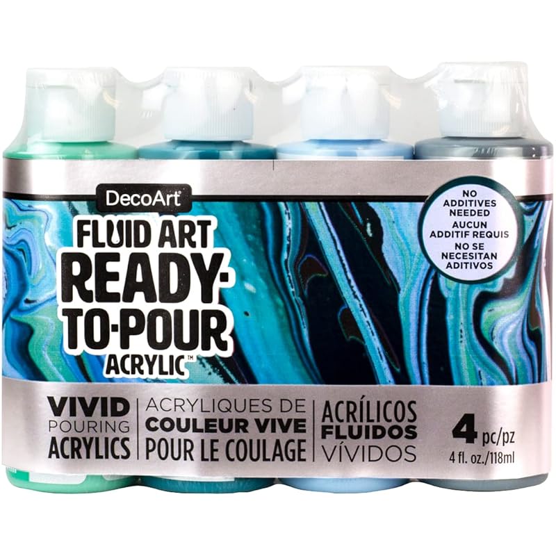 

deco art fluid art 4oz value pack silver sea 12095657