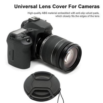 Universal Camera Lens Cap Protector Impact Resistant Simple Installation Snap-on Front Lens Cover Camera Accessories