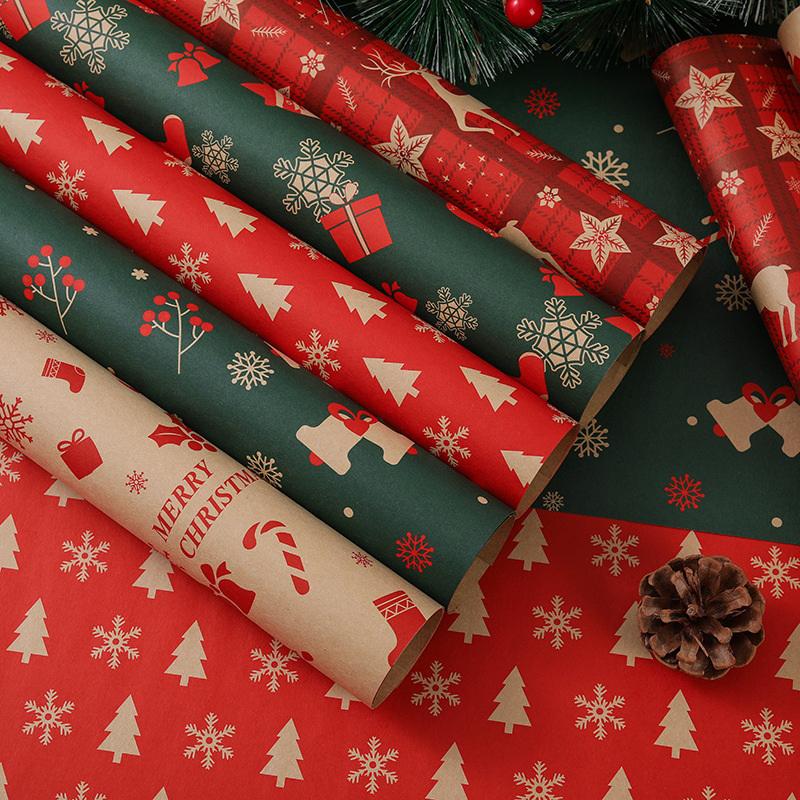 10Pcschristmas Gift Wrapping Paper Multi-Purpose Portability Gift Packaging Papers Party Wedding Gift Wrapping Decoration Papers
