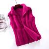 Polarfleece Weste Damen Frühling Herbst Ärmellose Jacke Warmes Korallenfleece Strickjacke Weste Stehkragen Mantel Weibliche Oberteile
