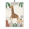 Löwe Giraffe Elefant Affe Regenbogen Blatt Wandkunst Leinwandmalerei Dschungeltier Poster und Drucke Bilder Baby Kinderzimmer Dekor