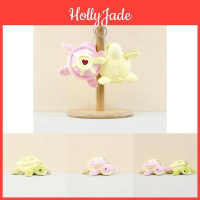 Charming Green And Pink Plush Turtle Keychain Cuddly Cartoon Toy For Kids