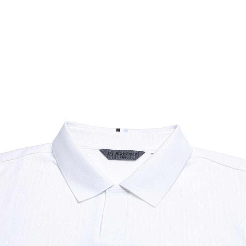 Men's FILA Golf Polo Shirts Men's Jade White Lapel Moderate Straight Fit