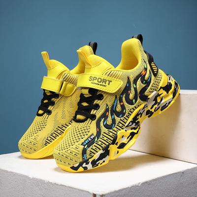 Kinder Vier-Jahreszeiten-Sportschuhe grenzüberschreitende Jungenmode Flamme atmungsaktive mittlere und große Kinder Mädchen Outdoor-Laufschuhe